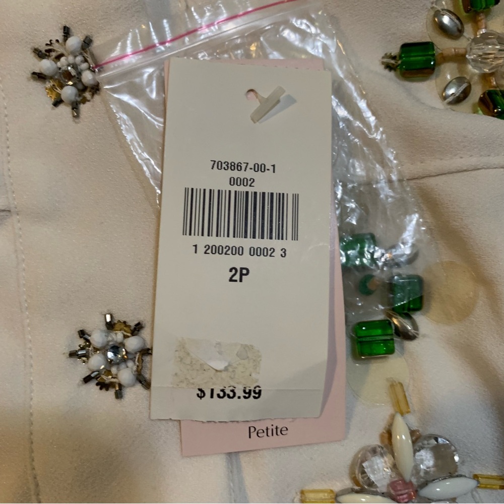 NWD Banana Republic Embellished Fit & Flare Mid Dress 2 Petite READ DESCRIPTION - Picture 4 of 13
